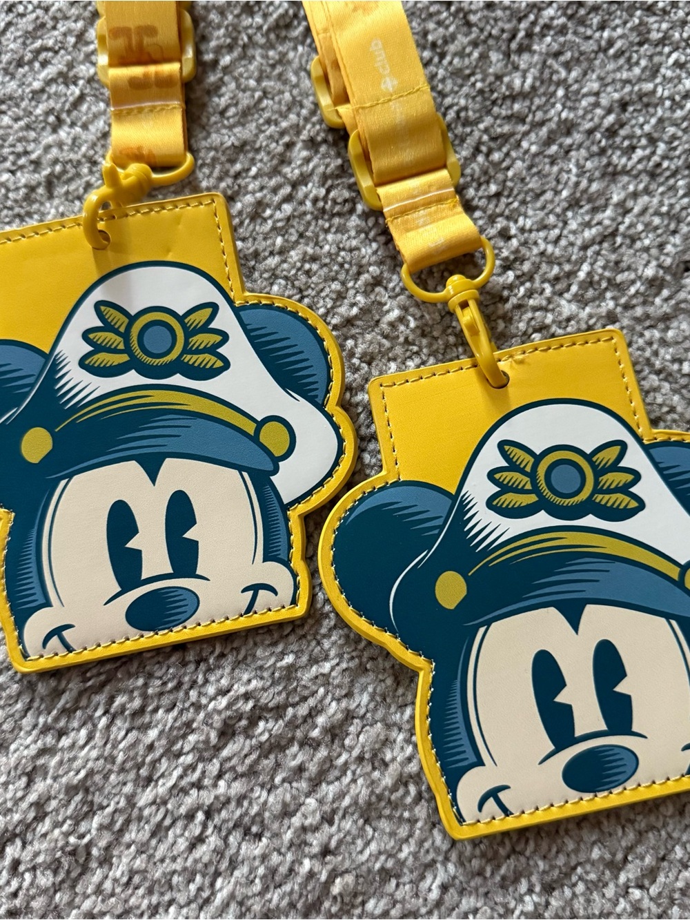 Disney Cruise Line Castaway Club Gold ID Holder with Lanyard - Retired Design